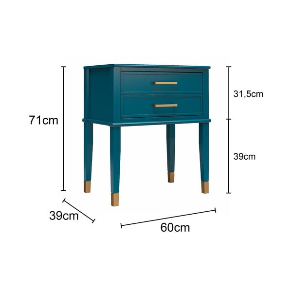 Gaiši pelēks naktsskapītis Westerleigh – CosmoLiving by Cosmopolitan-image-2