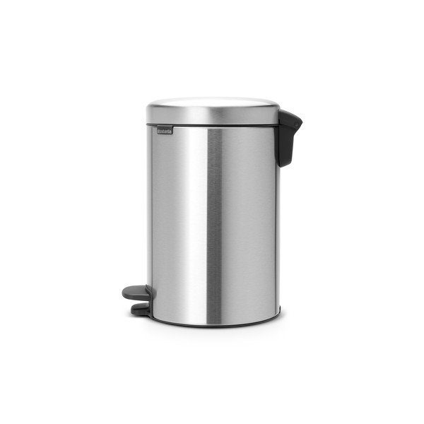 Matētas sudraba krāsas tērauda atkritumu tvertne ar pedāli 12 l NewIcon – Brabantia-image-1