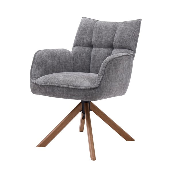 Pelēki polsterēti ēdamistabas krēsli (2 gab.) Marilla – Unique Furniture