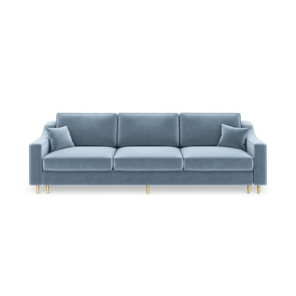 Gaiši zils trīsvietīgs izlaižamais dīvāns ar uzglabāšanas vietu Mazzini Sofas Marigold