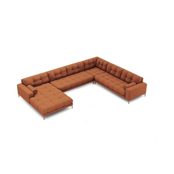 Ķieģeļu sarkans stūra dīvāns (ar labo stūri) Bali – Cosmopolitan Design-image-4