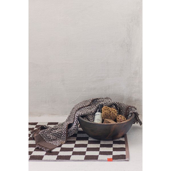 Brūns vannas istabas paklājiņš no organiskās kokvilnas 50x80 cm Retro – Mette Ditmer Denmark-image-2