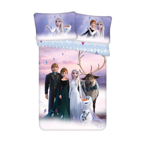 Kokvilnas bērnu gultas veļa 100x135 cm Frozen 2 – Jerry Fabrics