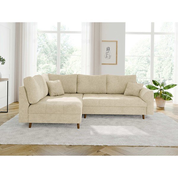 Bēšs stūra dīvāns (ar kreiso stūri) Ariella – Ropez-image-1