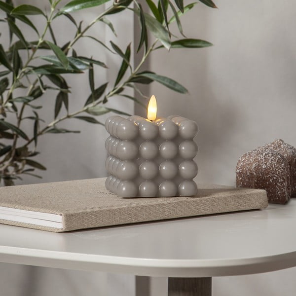 Pelēka LED svece Star Trading Flamme Dot, augstums 9,5 cm-image-1