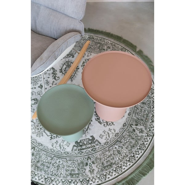 Metāla apaļš sānu galdiņš ø 39,5 cm Ringar – White Label-image-2