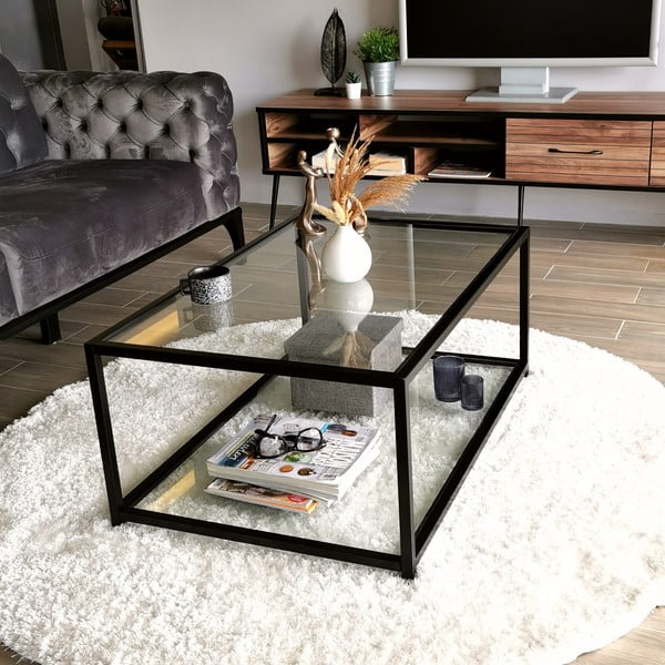 Melns kafijas galdiņš 60x90 cm Astro – Neostill-image-4