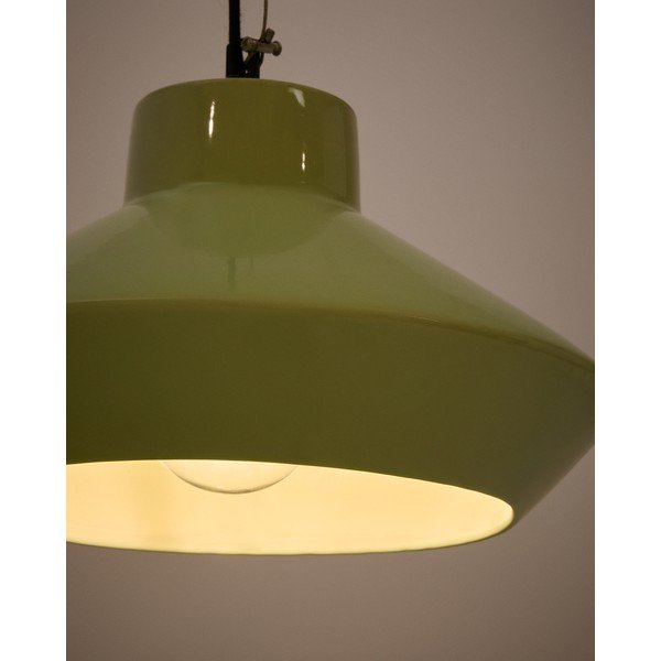 Gaiši zaļa piekaramā lampa ar keramikas abažūru ø 31 cm Portol – Kave Home-image-3