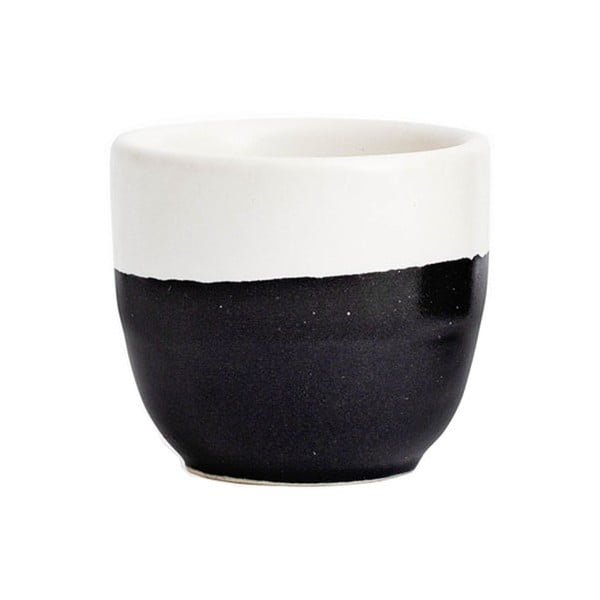 Melnā un baltā keramikas krūze ÅOOMI Luna, 200 ml