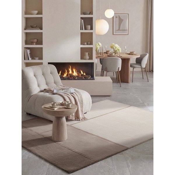 Brūns/krēmkrāsas paklājs no vilnas maisījuma 160x230 cm Presilda – Villeroy&Boch-image-1