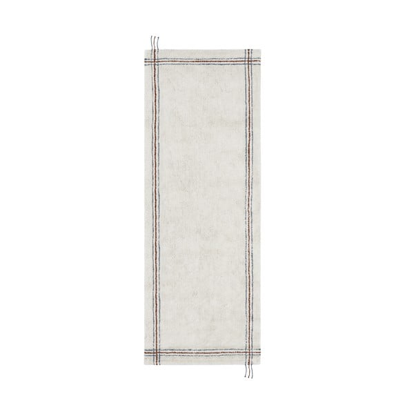 Krēmkrāsas mazgājams/ar rokām darināts kokvilnas celiņa paklājs 80x230 cm Cuisine Natural – Lorena Canals