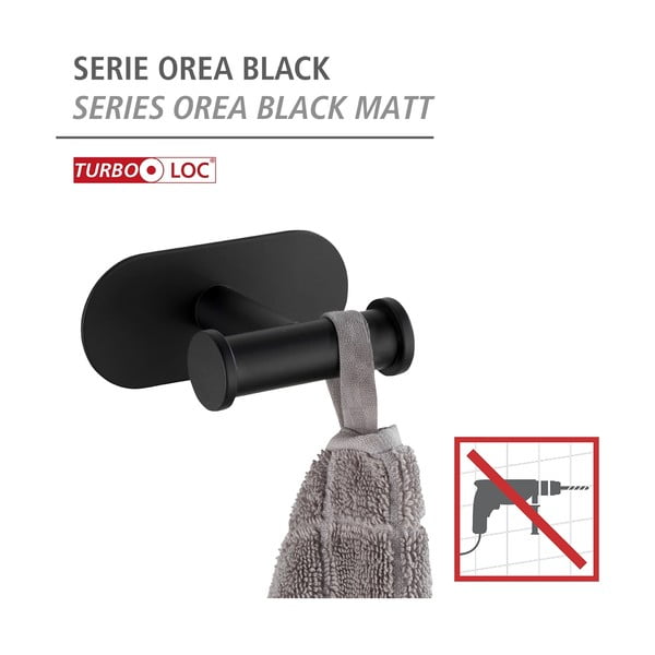 Melns pašturošs dvieļu turētājs Wenko Orea-image-4