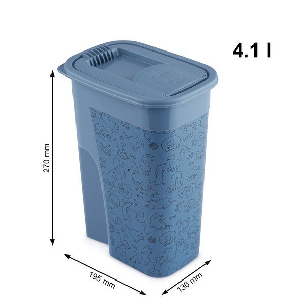 Zils dzīvnieku barības uzglabāšanas trauks 4,1 l Flo – Rotho-image-3