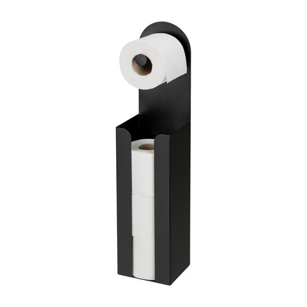 Melns tērauda pašlīmējošs tualetes papīra turētājs Agira – Wenko-image-3