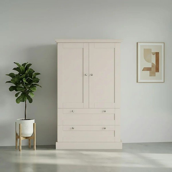Bēšs matēts skapītis 83x130x35 cm Binz – Støraa-image-2