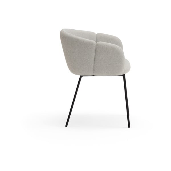 Gaiši pelēks polsterēts ēdamistabas krēsls Add – Teulat-image-3