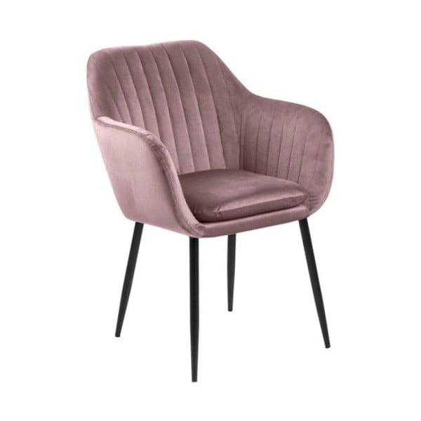 Rozā ēdamistabas krēsls ar metāla pamatni Bonami Essentials Emilia