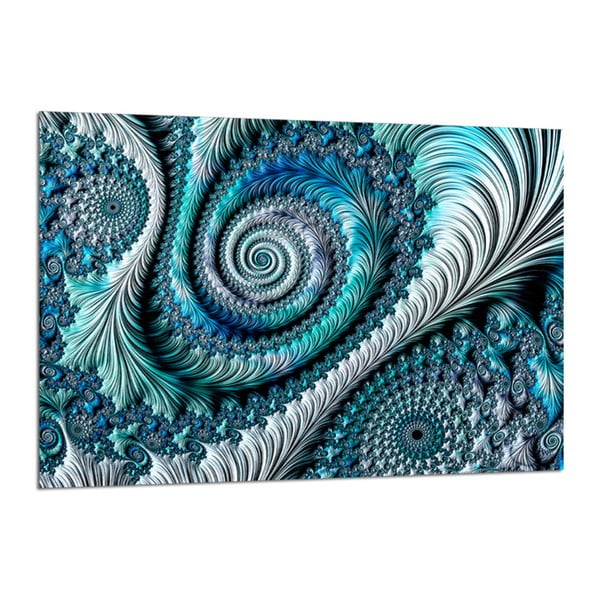 Bilde Styler Glasspik Fractal Blue, 80 x 120 cm