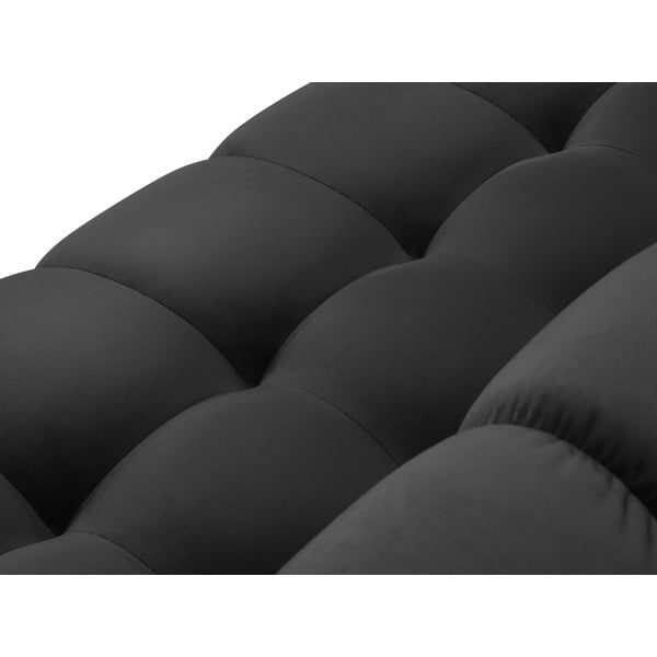 Tumši pelēks trīsvietīgs samta dīvāns Cosmopolitan Design Bali-image-4