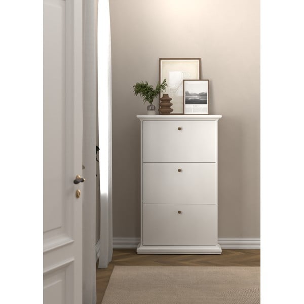 Balts atverams apavu plaukts Paris – Tvilum-image-1