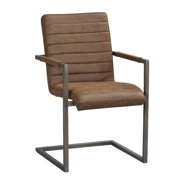 Brūns krēsls ar melnu metāla pamatni Rowico Clive