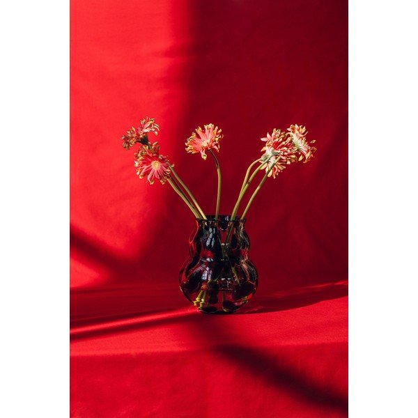 Tumši brūna stikla rokām darināta vāze (augstums 22 cm) Dam – noo.ma-image-2