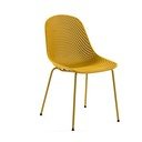 Dzeltens metāla dārza krēsls Quinby – Kave Home