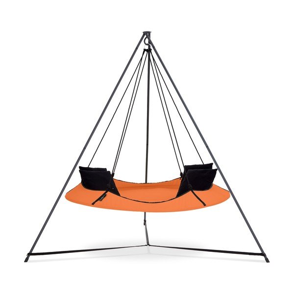 Oranžas dārza šūpoles ar statīvu – Hangout Pod-image-1