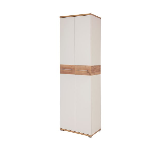 Balts dabīga toņa ozolkoka imitācijas skapis 59x199 cm Topix – Germania-image-2