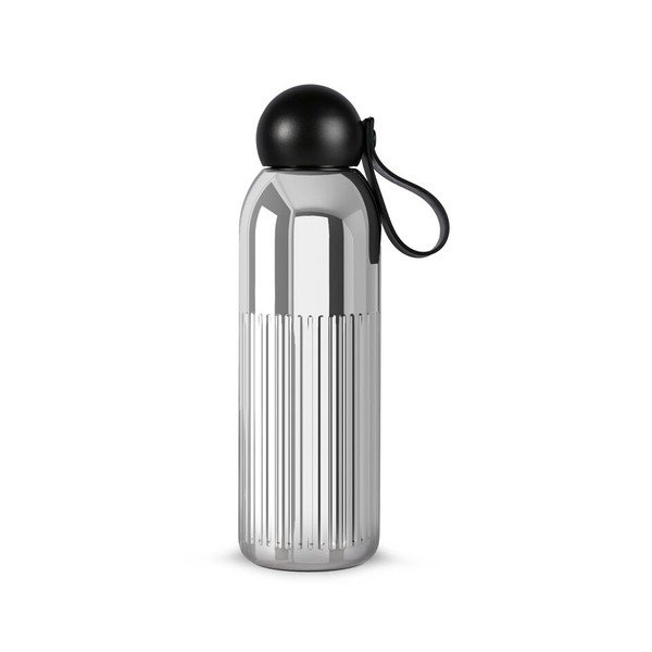 Sudraba krāsas nerūsējošā tērauda termopudele ar salmiņu 500 ml Tekla – Sagaform