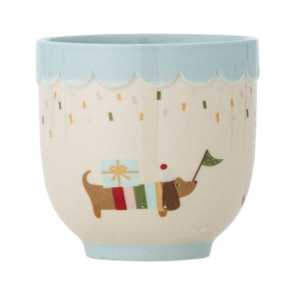 Zila/krēmkrāsas akmensmasas bērnu krūze 150 ml Celebrate – Bloomingville Mini-image-3