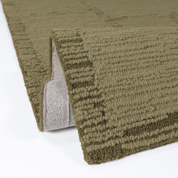 Zaļš ar rokām darināts vilnas paklājs 160x230 cm Harris Modula Wool – Flair Rugs-image-2