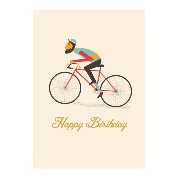 Dzimšanas dienas apsveikuma kartiņa Rex London Le Bicycle