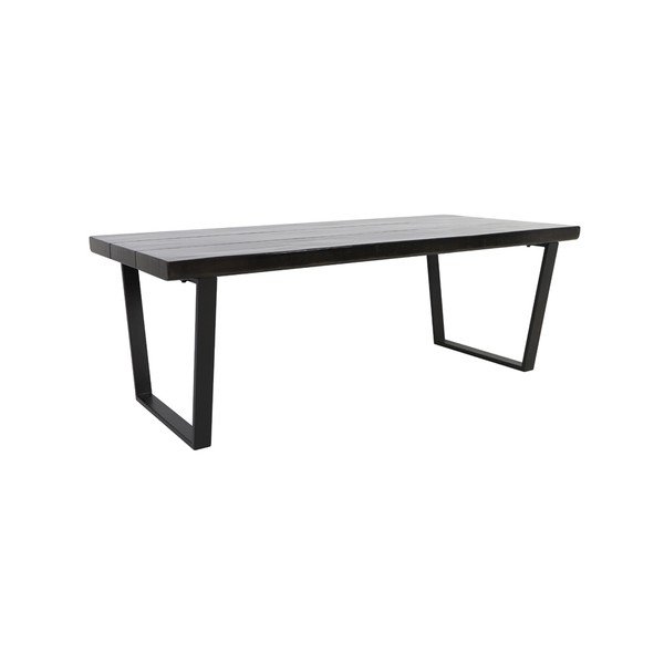 Melns ēdamgalds 100x220 cm Mayen – Light & Living-image-2