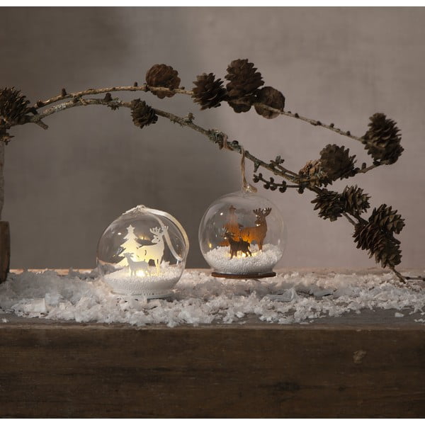 Dabīga toņa gaismas dekors ar Ziemassvētku motīvu ø 8 cm Fauna – Star Trading-image-3