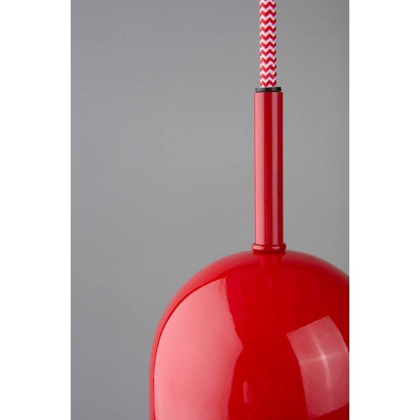 Sarkana metāla piekaramā lampa ø 10 cm Ara – Jotex-image-3