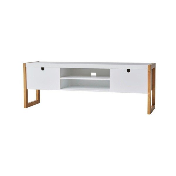 Balts TV galdiņš Marckeric Square, 140 x 45 cm-image-1
