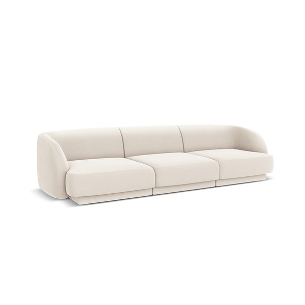 Smilškrāsas samta dīvāns 259 cm Miley – Micadoni Home-image-2