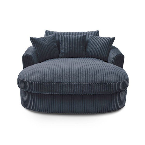 Tumši zils velveta atpūtas krēsls Belem – Bobochic Paris-image-3