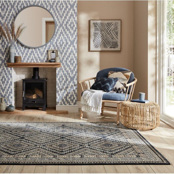 Tumši zils paklājs 160x234 cm Babylon – Flair Rugs-image-1