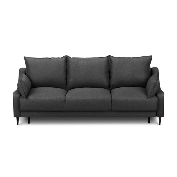 Tumši pelēks dīvāns ar veļas kasti Mazzini Sofas Ancolie, 215 cm