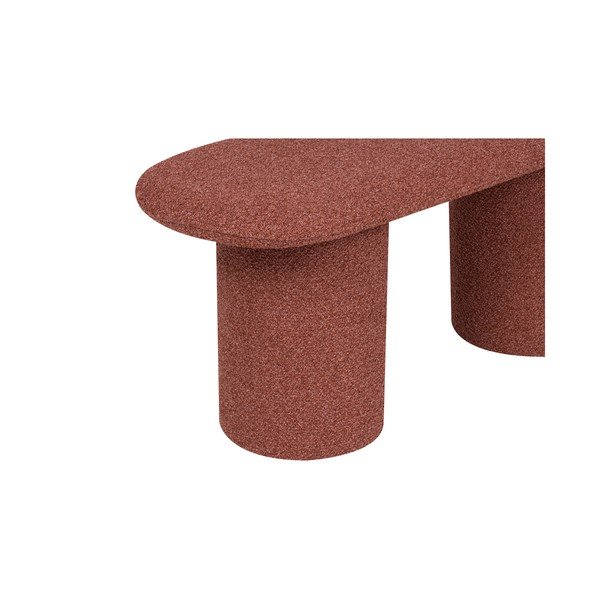 Ķieģeļu sarkans polsterēts sols no buklē auduma Rull – noo.ma-image-2