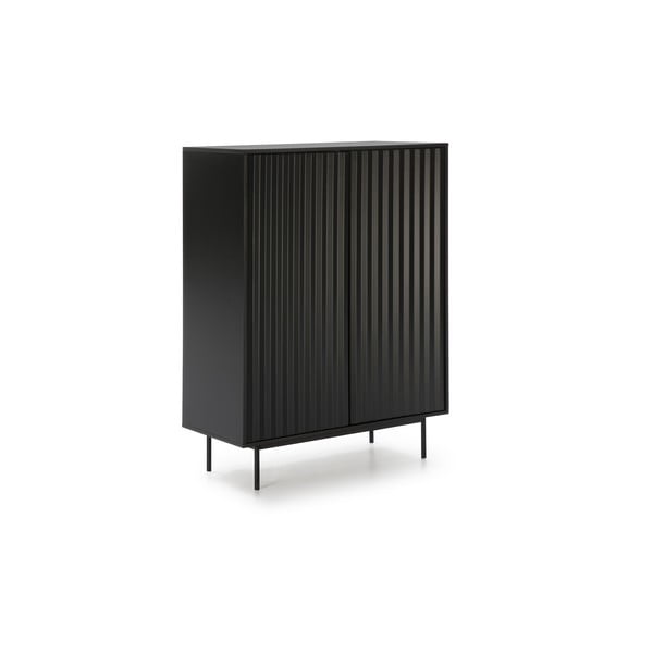 Melna augsta kumode 97x130 cm Sierra – Teulat-image-3