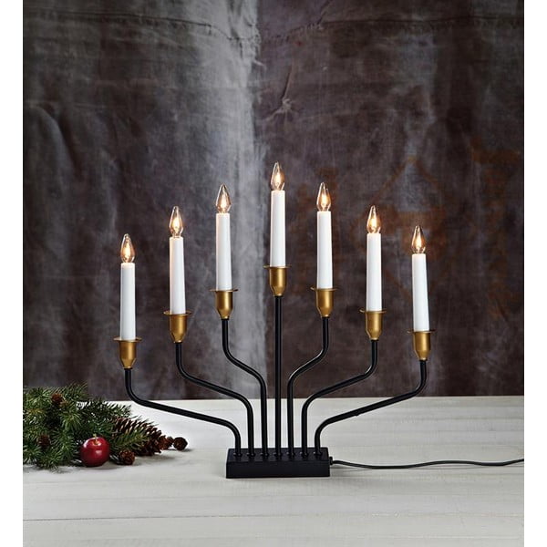 Melns gaismas dekors ar Ziemassvētku motīvu Brosa – Markslöjd
