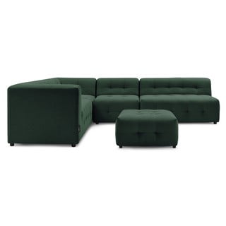 Tumši zaļš stūra dīvāns (kreisais stūris) Kleber – Bobochic Paris