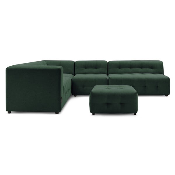 Tumši zaļš stūra dīvāns (kreisais stūris) Kleber – Bobochic Paris