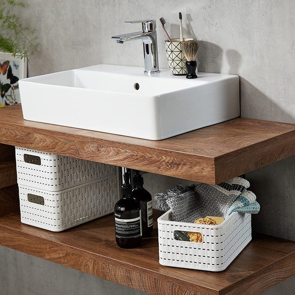 Smilškrāsas pārstrādātas plastmasas uzglabāšanas grozs Country – Rotho-image-2