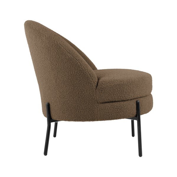 Pelēks/brūns atpūtas krēsls no buklē auduma Noble – Leitmotiv-image-3