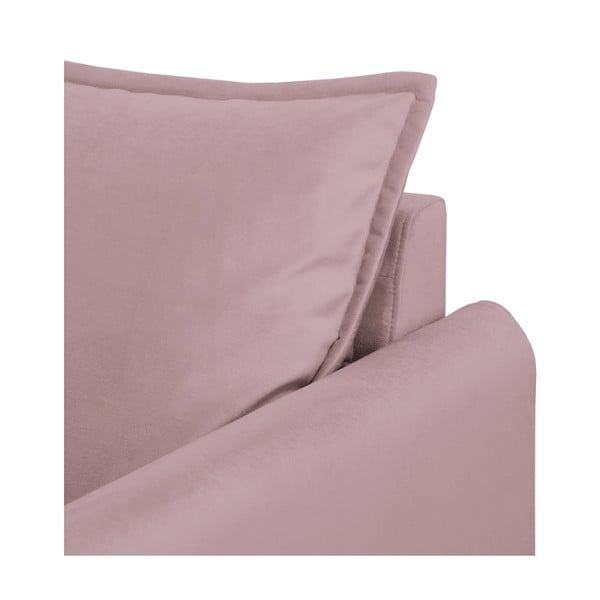 Gaiši violets samta dīvāns 138 cm Juli – Ropez-image-4