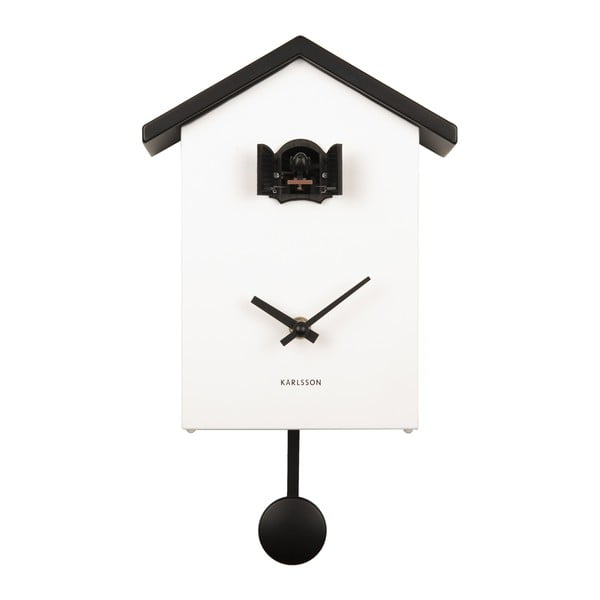 Melnbalts svārsta pulkstenis Karlsson Cuckoo, 25 x 20 cm